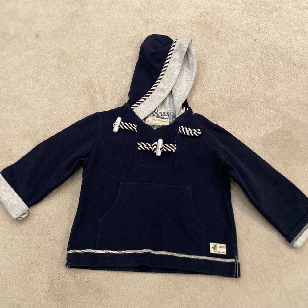 Pili Carrera navy sailor toggle button hoodie size2 88/95